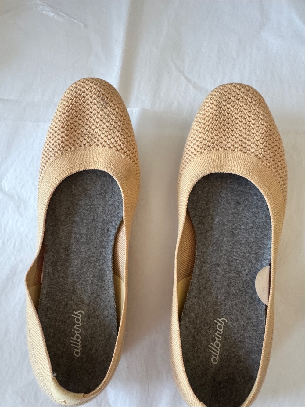 allbirds Women’s Tan Knit Ballet Flats